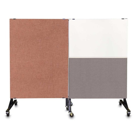 United Visual Products Enclosed Corkboard, 3 Door, 96"x48", 4" Fra, UV3427-BRONZE-RUBBER UV3427-BRONZE-RUBBER
